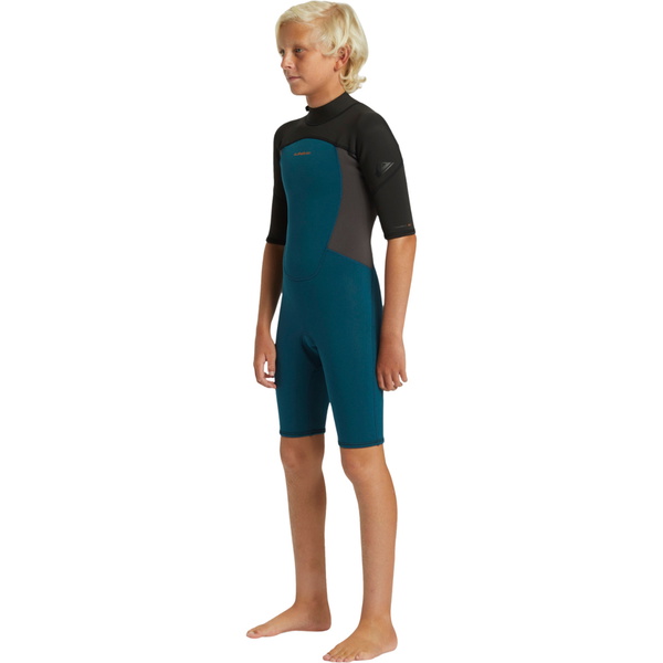 2026 Quiksilver Junior Prologue 2/2mm Rückenreißverschluss Shorty Neoprenanzug EQBW503026 - Green